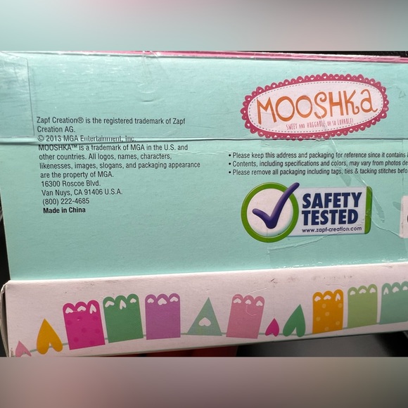 Mooshka Myra Hugable Plush Doll Zapf Creations 2013 - Picture 6 of 7